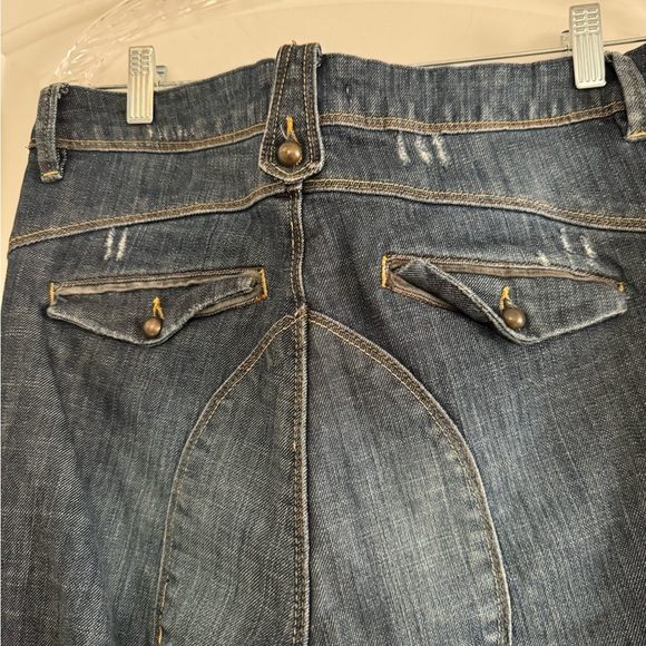 PIMKIE Women’s Blue Capri Denim Cropped Distressed Shorts Jeans-Size 8 - Picture 9 of 11